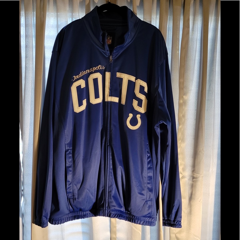 NFL Brand Indianapolis Colts Full Zip Performance Jacket